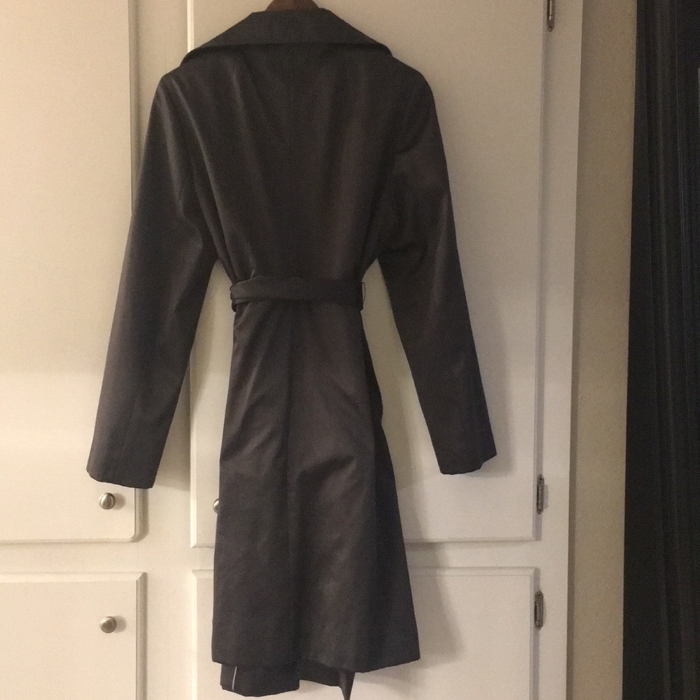 Slate gray Tahari Trench Coat (jacket) - Picture 3 of 3